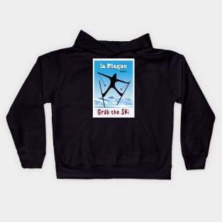 La Plagne, France, Ski Poster Kids Hoodie